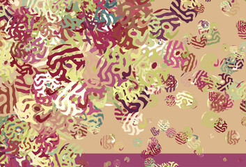 Poster - Light Multicolor vector background with abstract shapes.