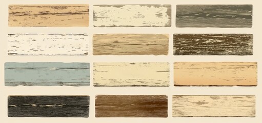 Overlays of wood grain texture in a modern illustration style