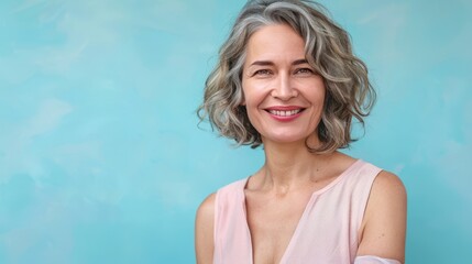 Wall Mural - The smiling mature woman