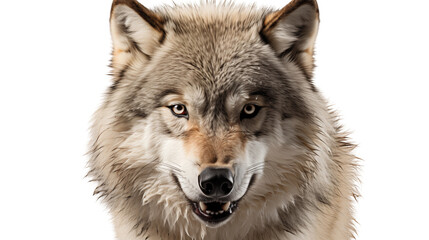 Wall Mural - Wolf isolated transparent background.