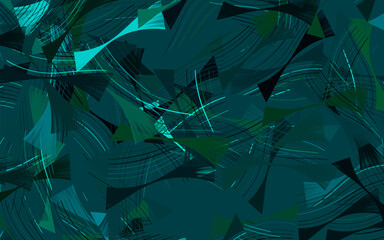 Wall Mural - light blue, green vector template with lines.