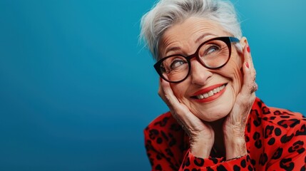 Wall Mural - The smiling elderly woman