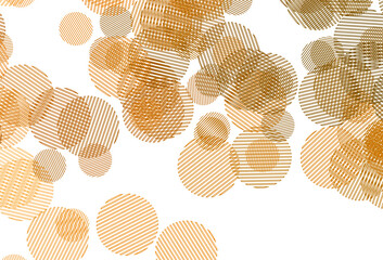 Poster - Light Orange vector texture with disks.