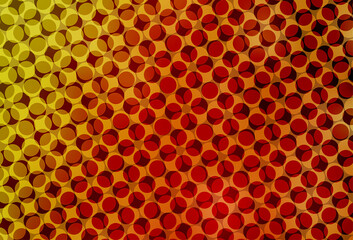 Poster - Light Orange vector background with bubbles.