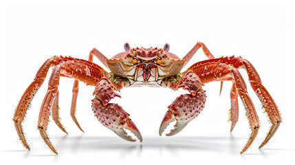 cooked red crab isolated on a white background