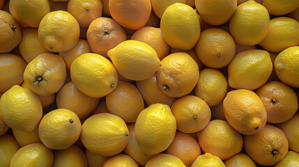 close-up a pile of fresh lemon background