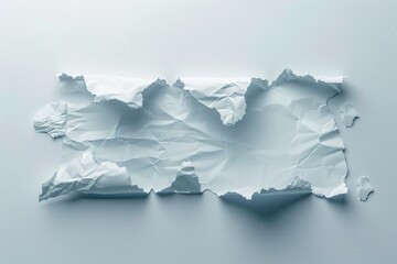 Poster - A torn piece of paper with a hole in it