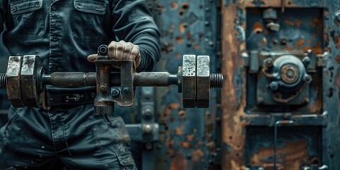 Wall Mural - Strength Training with Heavy Weights