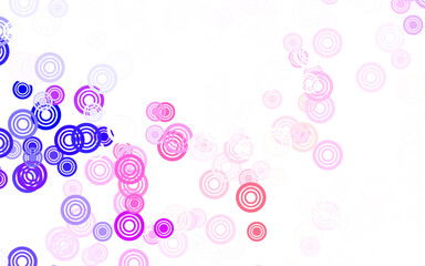 Poster - Light Blue, Red vector background with spots.
