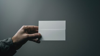 Poster - A person holds a piece of paper in their hand, possibly with important information or documents