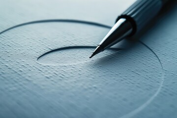 Poster - A detailed view of a pen writing on a piece of paper, perfect for illustrating creative processes or office settings