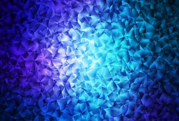 Wall Mural - Dark BLUE vector polygon abstract backdrop.