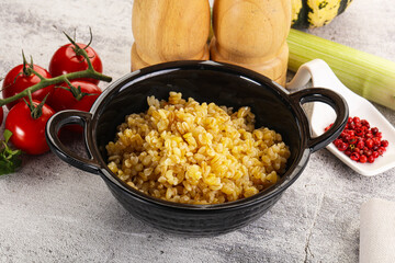 Wall Mural - Boiled bulgur wheat in the bowl