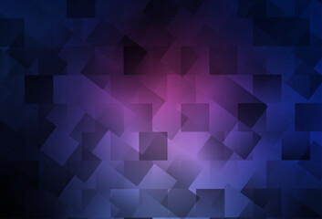 Poster - dark pink, blue vector background with rectangles.