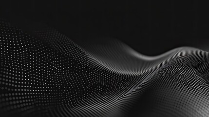 Aufkleber - Elegant abstract halftone dotted black background with space for text, suitable for contemporary web design.