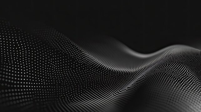 Elegant abstract halftone dotted black background with space for text, suitable for contemporary web design.