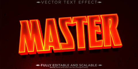 Poster - Master editable text effect, editable samurai and warrior text style