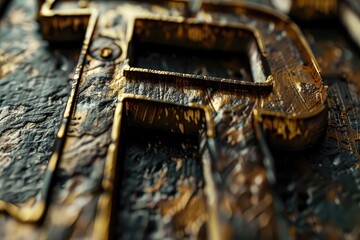 Poster - A close-up view of a metal object on a table, useful for commercial or scientific contexts
