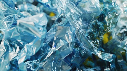 Poster - A close-up shot of a collection of plastic bottles, great for environmental or recycling themes