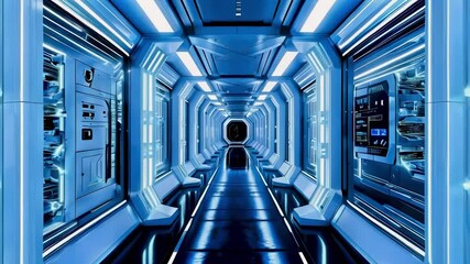 Poster - Futuristic Sci-Fi Corridor