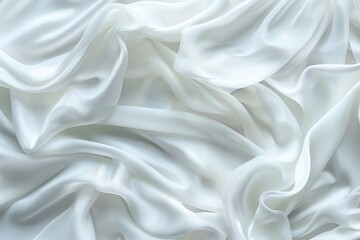Poster - A detailed shot of pure white fabric with subtle texture and weave