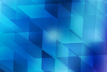 Poster - Light BLUE vector pattern in square style.