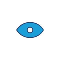 Wall Mural - Eye icon vector. Eye vector icon. Look and Vision icon.