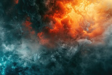 Aufkleber - A close-up shot of a cloud of smoke with various textures and patterns