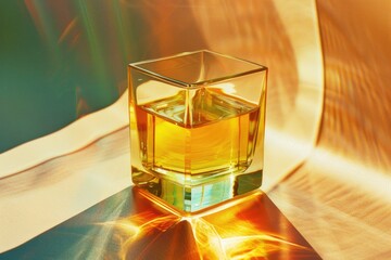 Aufkleber - A glass of liquid sitting on a table, ready to be consumed