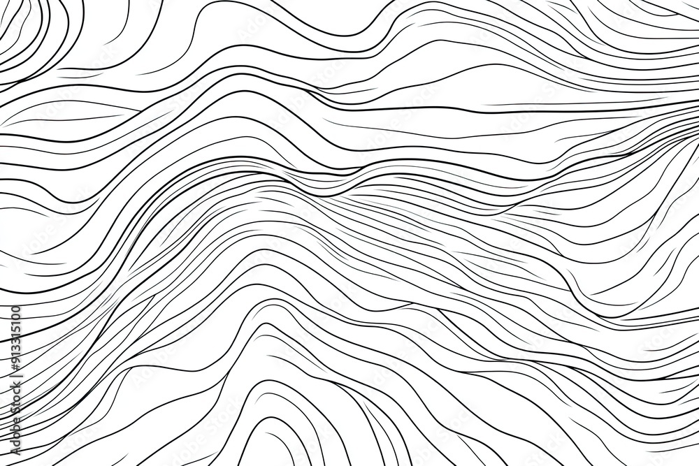 Abstract black and white wavy lines. This image is great for ...