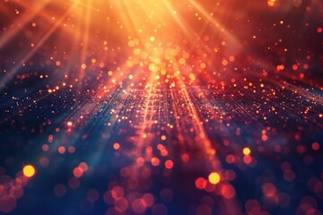 Aufkleber - A bright light shining brightly on a dark background, suitable for use in presentations or illustrations about contrast and illumination
