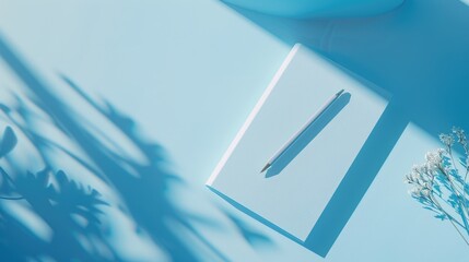 Aufkleber - A cup of coffee and a pencil on a table, ready for creative work