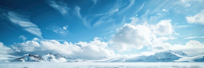 arctic, cloudy blue sky