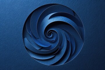 Poster - A blue circular object sits on a blue surface, offering a simple yet striking visual