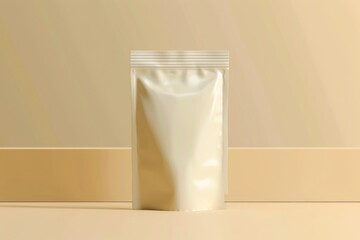 Poster - A bag of cream sits atop a table