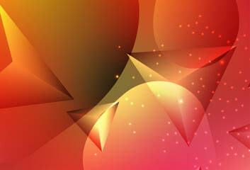 Poster - Light Red, Yellow vector Colorful illustration with circles and lines in futuristic style.
