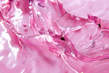 Wall Mural - Close up of a pink liquid wave with ripples and texture