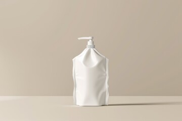 Poster - A bottle of liquid on a table with a label and cap
