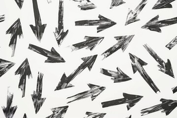 Poster - Simple illustration of arrows in shades of gray