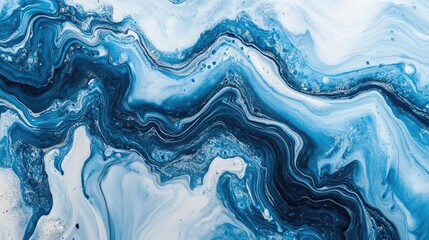 Wall Mural - Abstract blue and white marble background. Perfect for websites, social media posts, and digital design projects.