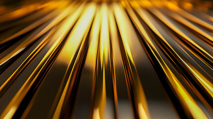 Poster - Vibrant golden radiant beams of light illuminating an abstract background with a mesmerizing pattern of luminous shimmering and scintillating rays creating a visually stunning and captivating scene