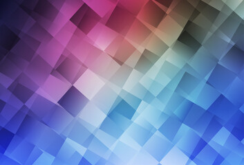 Poster - dark pink, blue vector template with rhombus.
