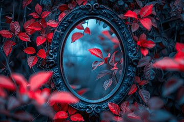 Sticker - A mirror in the forest reflecting nature's beauty