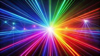 Wall Mural - Laser light beams in various colors overlaid on a background, laser, light, effect, overlay, colors, background, digital