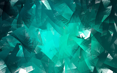 Poster - Light Green vector template with chaotic shapes.
