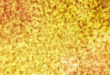 Poster - Light Orange vector polygon abstract background.