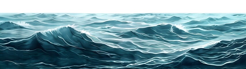 Sticker - Sea Waves Abstract Painting