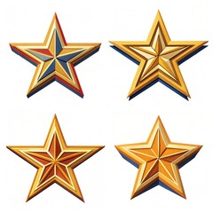 Wall Mural - set of stars