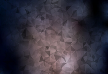 Poster - Dark Brown vector polygon abstract backdrop.