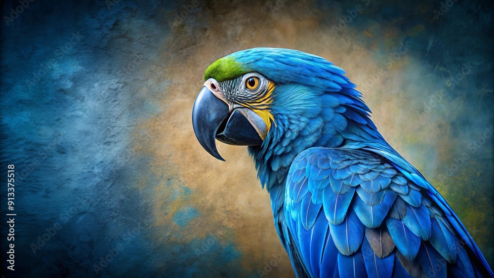 Blue parrot with oil texture, blue, parrot, oil texture, bird, vibrant ...